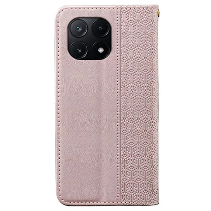 For Xiaomi Poco X6 Pro 5G / Redmi K70E 5G Wallet Phone Case Strong Magnetic Checkered Pattern Imprint Leather Flip Cover