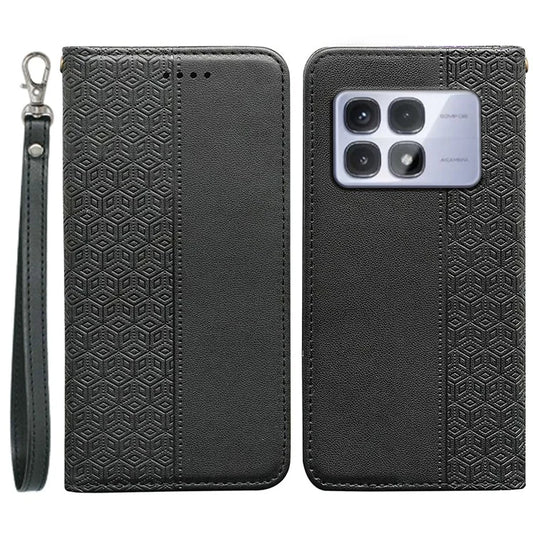 For Xiaomi Redmi K70 Ultra Wallet Phone Case Strong Magnetic Checkered Pattern Imprint Leather Flip Cover
