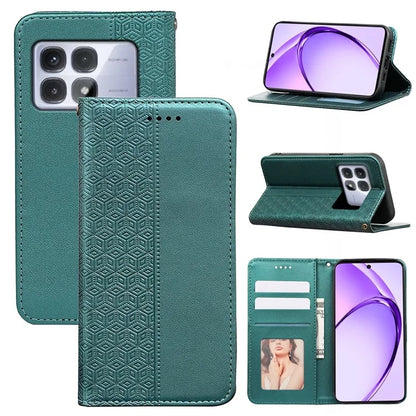 For Xiaomi Redmi K70 Ultra Wallet Phone Case Strong Magnetic Checkered Pattern Imprint Leather Flip Cover