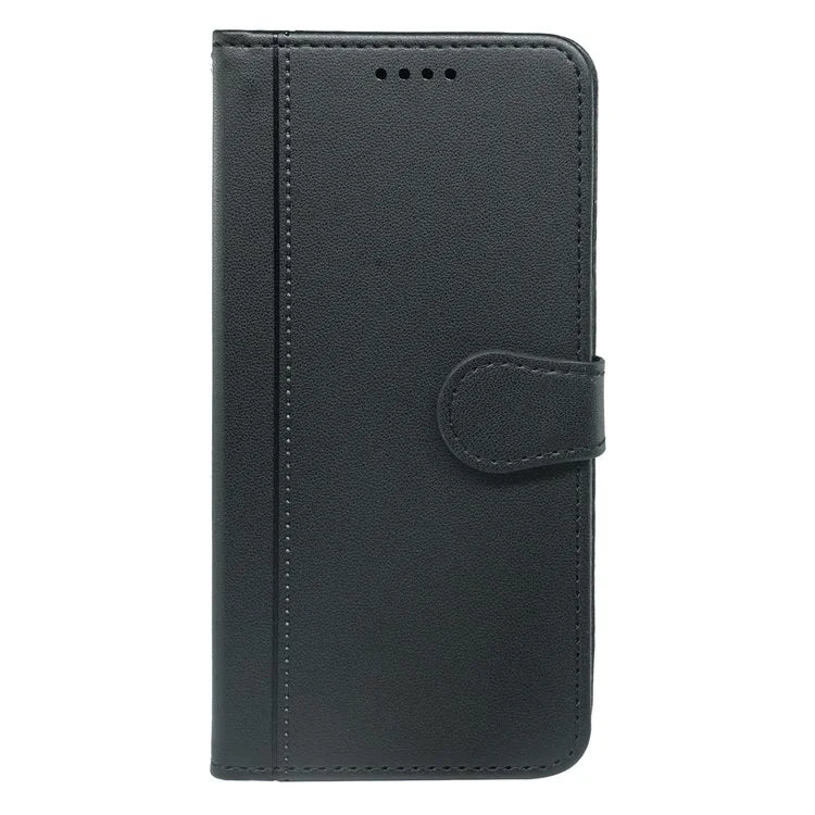 For iPhone 16 Pro Wallet Case Magnetic Snap Leather Phone Cover with Strap