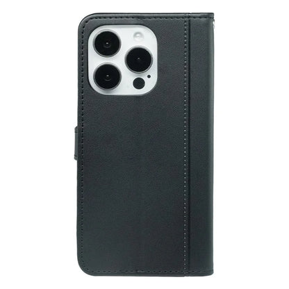 For iPhone 16 Pro Wallet Case Magnetic Snap Leather Phone Cover with Strap
