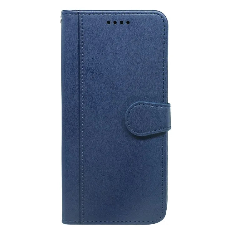For iPhone 16 Pro Wallet Case Magnetic Snap Leather Phone Cover with Strap