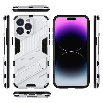 For iPhone 16 Pro Max Case PC+TPU Shockproof Phone Cover with Kickstand