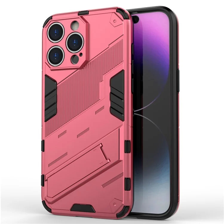 For iPhone 16 Pro Max Case PC+TPU Shockproof Phone Cover with Kickstand
