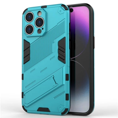 For iPhone 16 Pro Max Case PC+TPU Shockproof Phone Cover with Kickstand