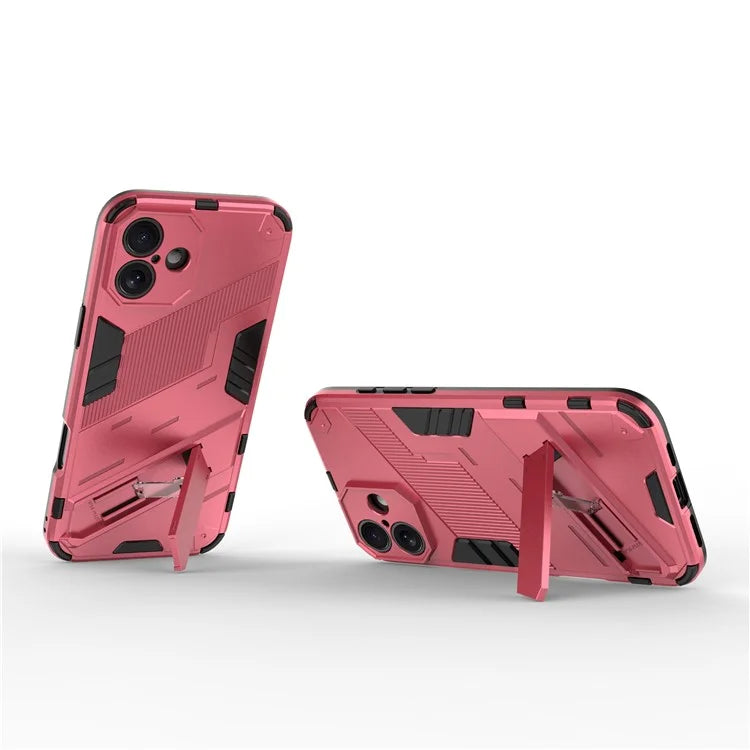 For iPhone 16 Plus Case PC+TPU Shockproof Phone Cover with Kickstand