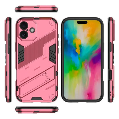 For iPhone 16 Plus Case PC+TPU Shockproof Phone Cover with Kickstand