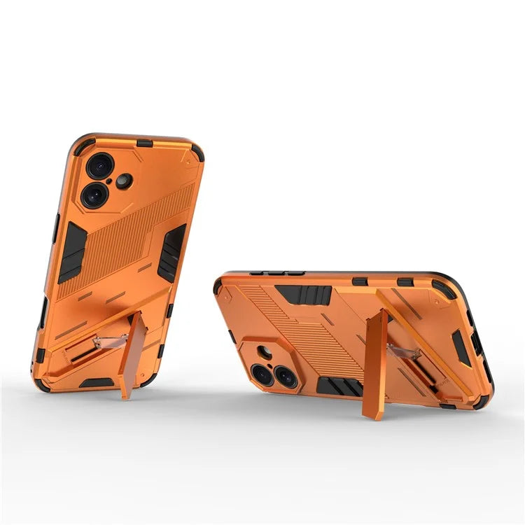 For iPhone 16 Plus Case PC+TPU Shockproof Phone Cover with Kickstand