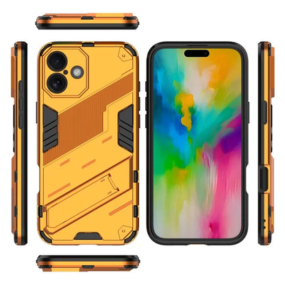 For iPhone 16 Plus Case PC+TPU Shockproof Phone Cover with Kickstand