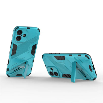 For iPhone 16 Plus Case PC+TPU Shockproof Phone Cover with Kickstand