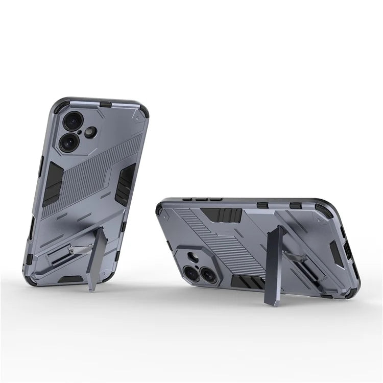 For iPhone 16 Plus Case PC+TPU Shockproof Phone Cover with Kickstand