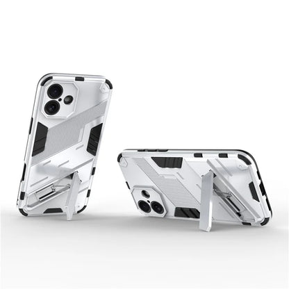 For iPhone 16 Plus Case PC+TPU Shockproof Phone Cover with Kickstand