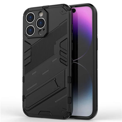 For iPhone 16 Pro Case PC+TPU Shockproof Phone Cover with Kickstand