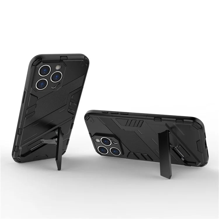 For iPhone 16 Pro Case PC+TPU Shockproof Phone Cover with Kickstand