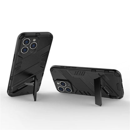 For iPhone 16 Pro Case PC+TPU Shockproof Phone Cover with Kickstand