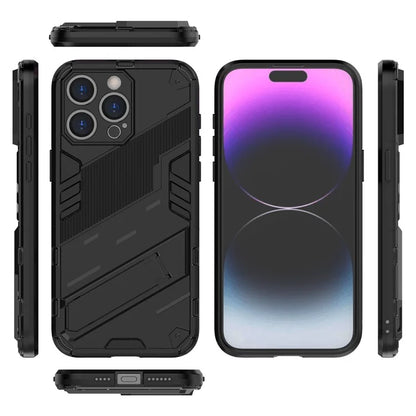 For iPhone 16 Pro Case PC+TPU Shockproof Phone Cover with Kickstand