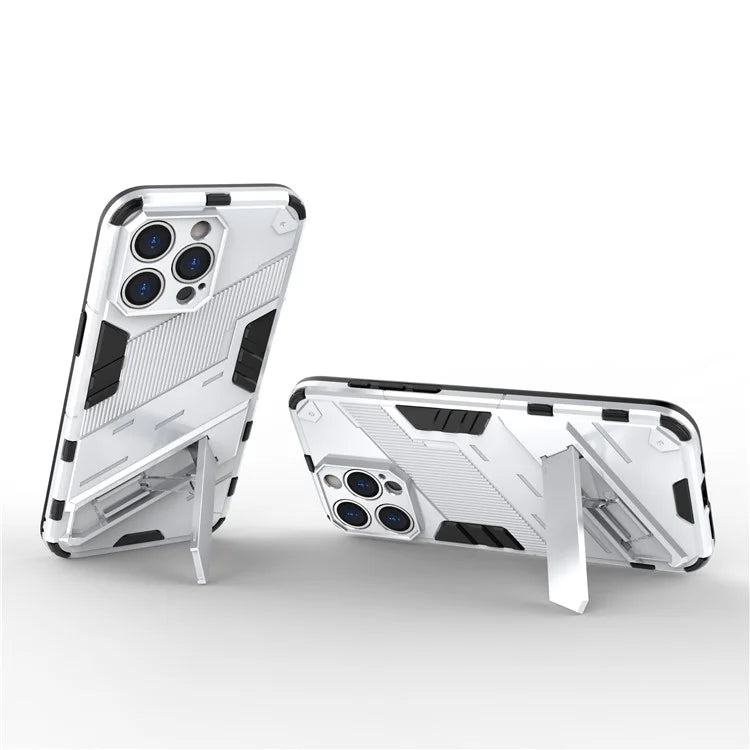 For iPhone 16 Pro Case PC+TPU Shockproof Phone Cover with Kickstand