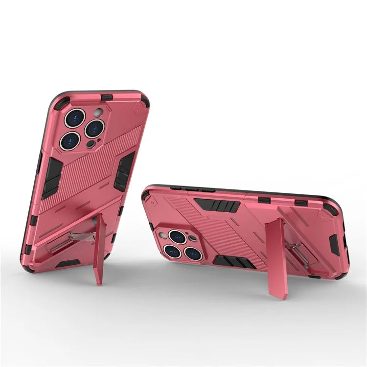For iPhone 16 Pro Case PC+TPU Shockproof Phone Cover with Kickstand