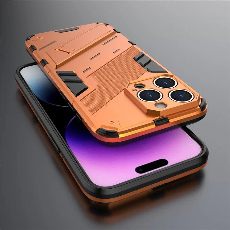 For iPhone 16 Pro Case PC+TPU Shockproof Phone Cover with Kickstand