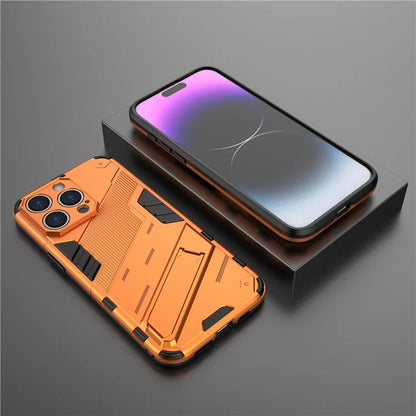 For iPhone 16 Pro Case PC+TPU Shockproof Phone Cover with Kickstand
