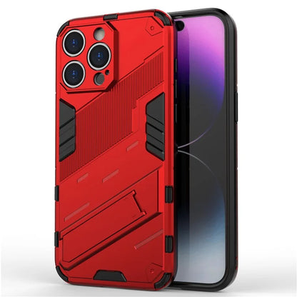 For iPhone 16 Pro Case PC+TPU Shockproof Phone Cover with Kickstand