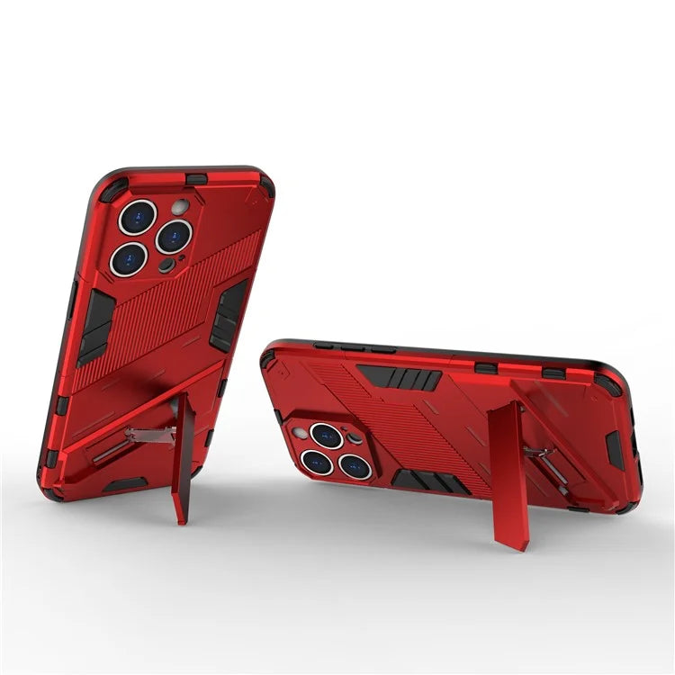 For iPhone 16 Pro Case PC+TPU Shockproof Phone Cover with Kickstand