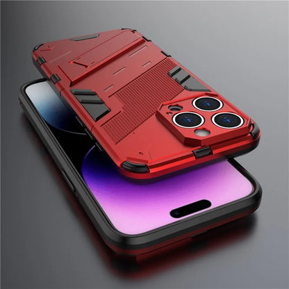 For iPhone 16 Pro Case PC+TPU Shockproof Phone Cover with Kickstand