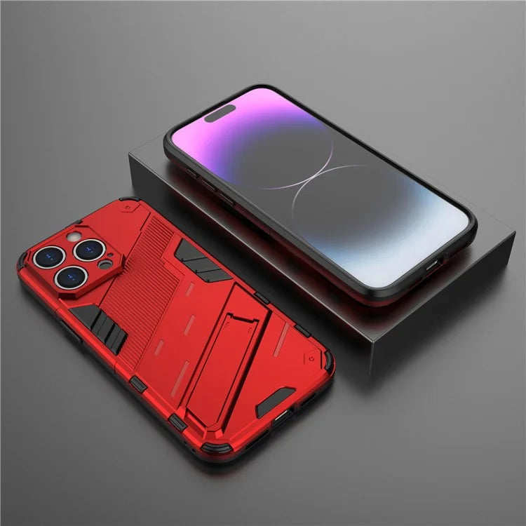 For iPhone 16 Pro Case PC+TPU Shockproof Phone Cover with Kickstand