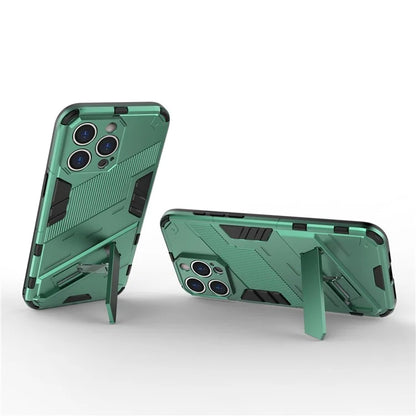 For iPhone 16 Pro Case PC+TPU Shockproof Phone Cover with Kickstand
