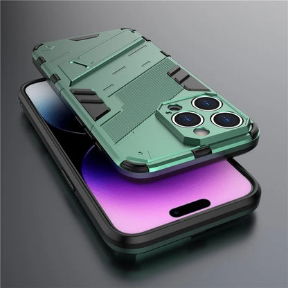 For iPhone 16 Pro Case PC+TPU Shockproof Phone Cover with Kickstand