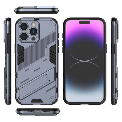 For iPhone 16 Pro Case PC+TPU Shockproof Phone Cover with Kickstand