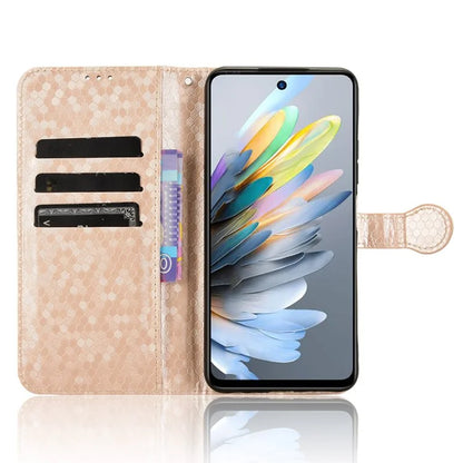 For ZTE Blade A75 4G Wallet Case Dot Pattern Imprint PU Leather Phone Cover