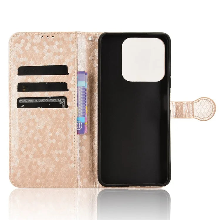 For ZTE Blade A75 4G Wallet Case Dot Pattern Imprint PU Leather Phone Cover