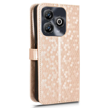 For ZTE Blade A75 4G Wallet Case Dot Pattern Imprint PU Leather Phone Cover