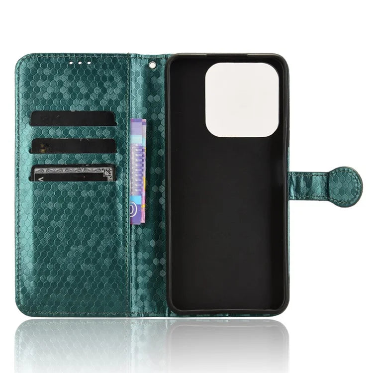 For ZTE Blade A75 4G Wallet Case Dot Pattern Imprint PU Leather Phone Cover