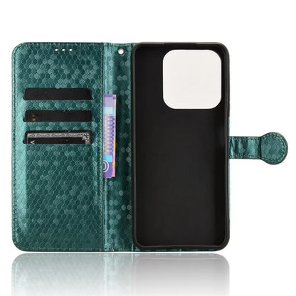 For ZTE Blade A75 4G Wallet Case Dot Pattern Imprint PU Leather Phone Cover