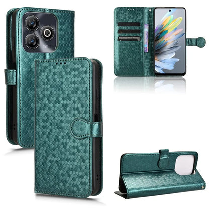 For ZTE Blade A75 4G Wallet Case Dot Pattern Imprint PU Leather Phone Cover