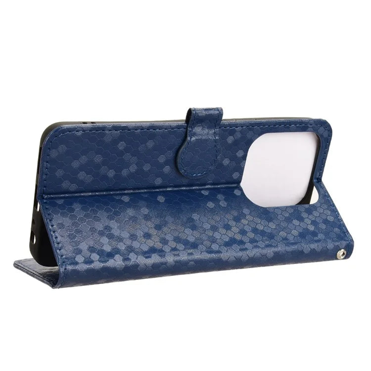For ZTE Blade A75 4G Wallet Case Dot Pattern Imprint PU Leather Phone Cover