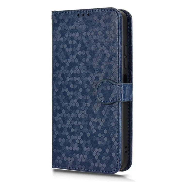 For ZTE Blade A75 4G Wallet Case Dot Pattern Imprint PU Leather Phone Cover