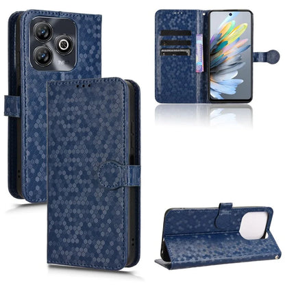 For ZTE Blade A75 4G Wallet Case Dot Pattern Imprint PU Leather Phone Cover