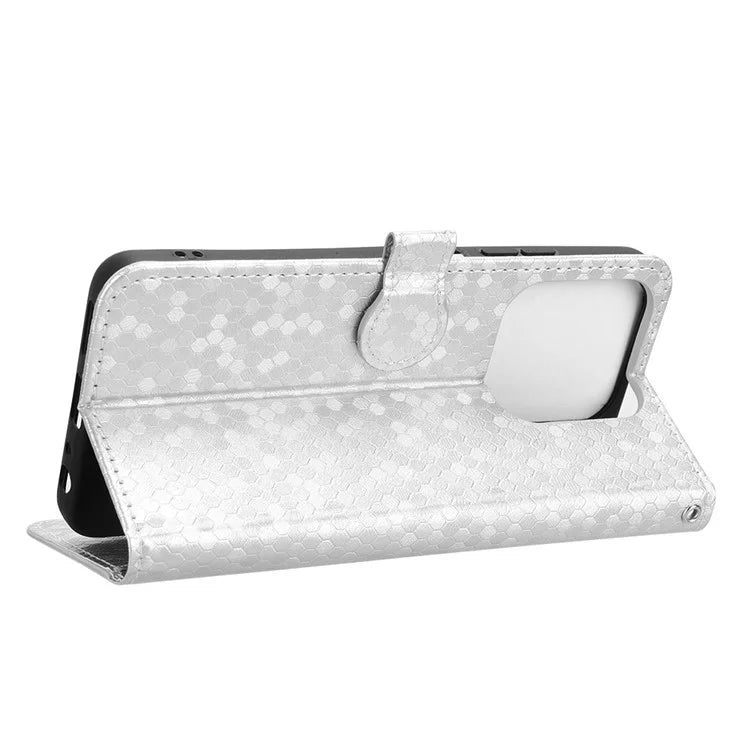 For ZTE Blade A75 4G Wallet Case Dot Pattern Imprint PU Leather Phone Cover