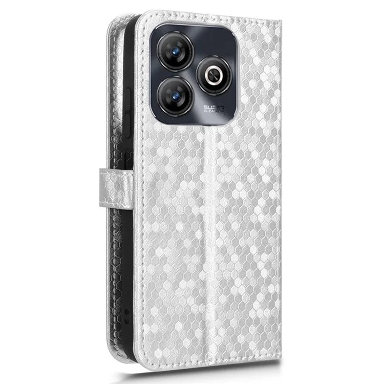 For ZTE Blade A75 4G Wallet Case Dot Pattern Imprint PU Leather Phone Cover