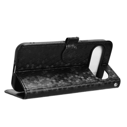 For Google Pixel 9 Pro / Pixel 9 Wallet Case Dot Pattern Imprint PU Leather Phone Cover