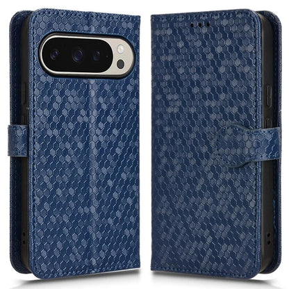 For Google Pixel 9 Pro / Pixel 9 Wallet Case Dot Pattern Imprint PU Leather Phone Cover