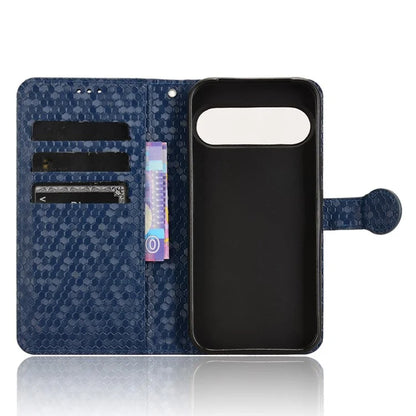 For Google Pixel 9 Pro / Pixel 9 Wallet Case Dot Pattern Imprint PU Leather Phone Cover