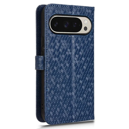 For Google Pixel 9 Pro / Pixel 9 Wallet Case Dot Pattern Imprint PU Leather Phone Cover