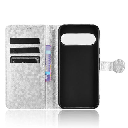 For Google Pixel 9 Pro / Pixel 9 Wallet Case Dot Pattern Imprint PU Leather Phone Cover