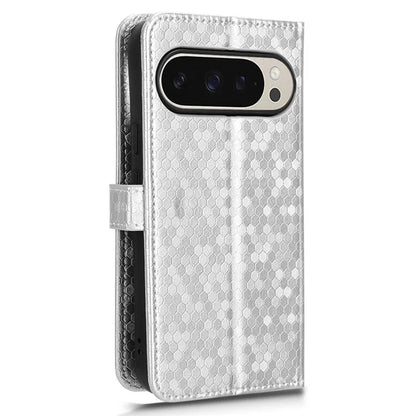 For Google Pixel 9 Pro / Pixel 9 Wallet Case Dot Pattern Imprint PU Leather Phone Cover