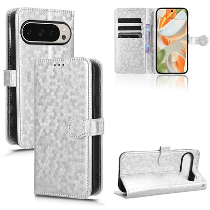 For Google Pixel 9 Pro / Pixel 9 Wallet Case Dot Pattern Imprint PU Leather Phone Cover