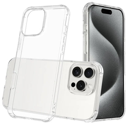 LEEU DESIGN For iPhone 16 Pro Max Case 3D Stereo Sound Clear TPU Phone Cover - Transparent